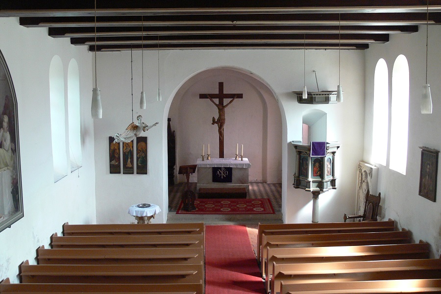 Innenraum der Kirche in Walsleben