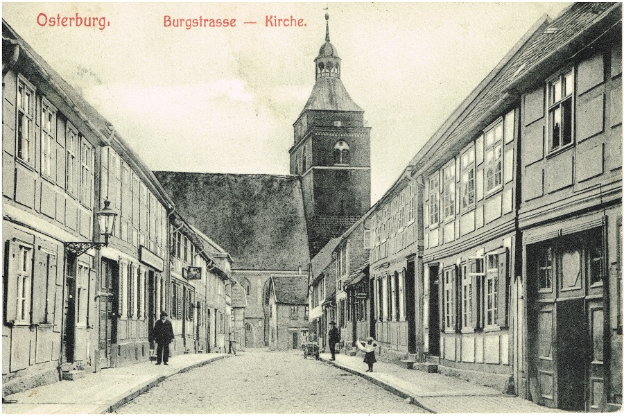Historische Ansicht Nikolaikirche, Blick aus Burgstraße