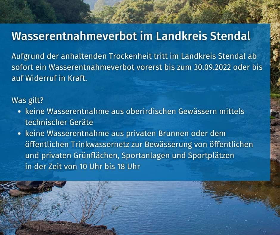 Anhaltende Trockenheit: Abpumpen von Wasser im Landkreis Börde